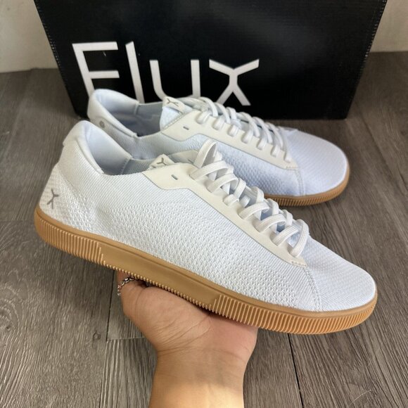 Flux Adapt Trainer Breathable AdaptKnit White And Gum ShoesMen's